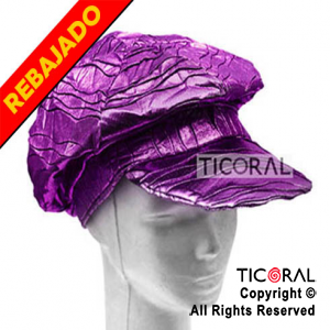 SOMBRERO BOINA METALIZADA VIOLETA CON VISERA HS5829-3 x 1